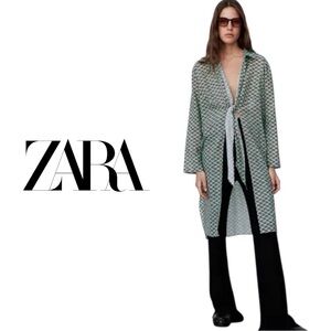 Zara Lissie Collar Tunic Long-Sleeve Size Small